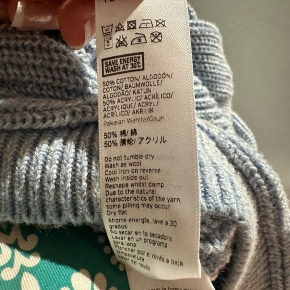 Topshop Light baby blue Women's Crew Neck Sweater - Picture 6 of 8
